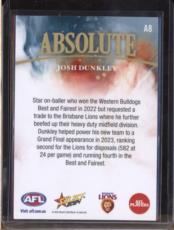 Josh Dunkley 2024 Select Footy Stars A8 Absolute 31/70