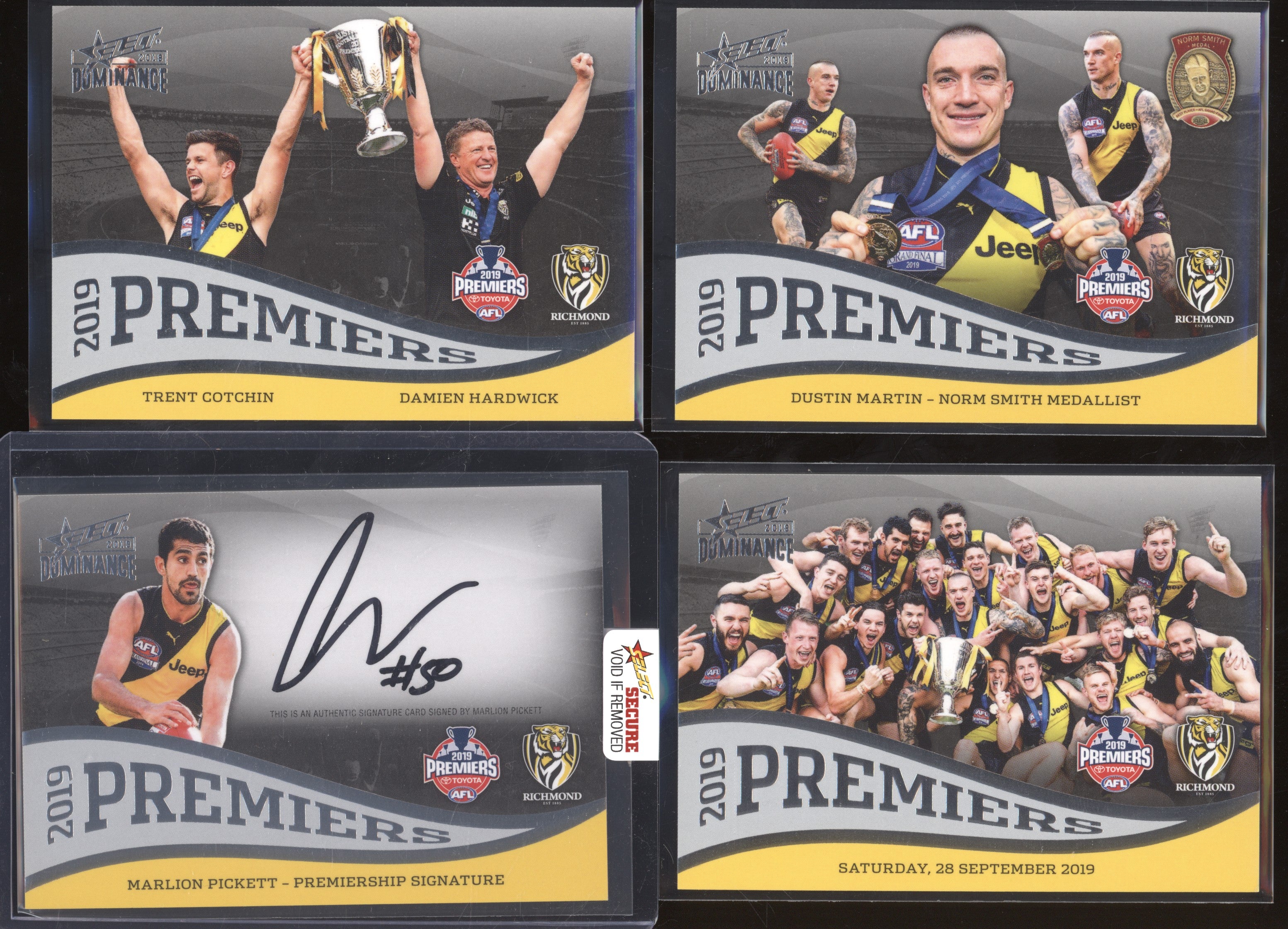 Richmond Premiership Redmeption Silver 2019 Select Dominace Marlion Pickett Signature 167/175