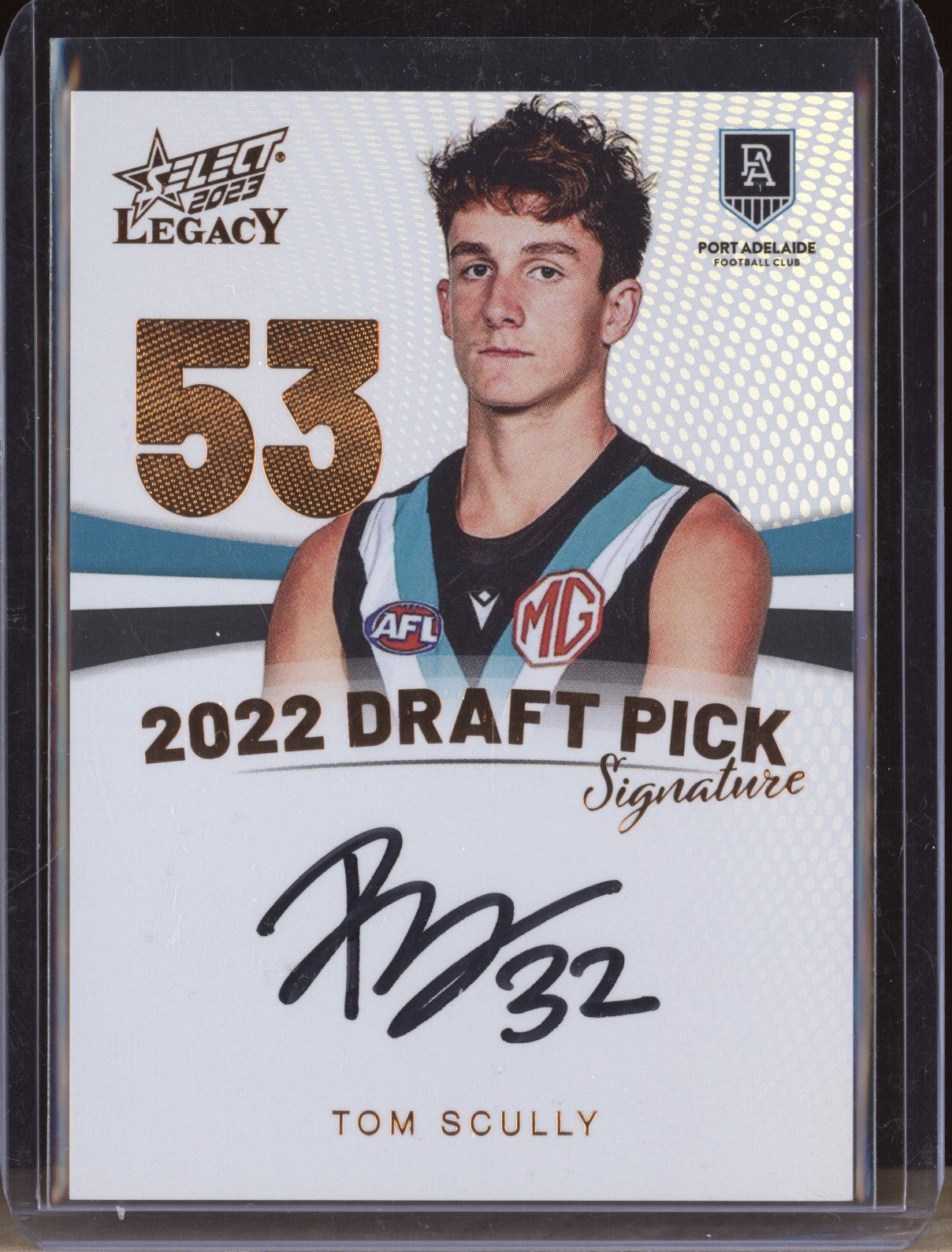 Tom Scully 2023 Select Legacy AFL DPSC53 Draft Pick Signature Copper RC 156/175