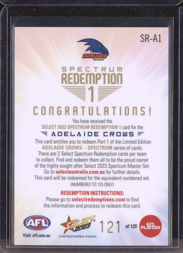 Adelaide Crows 2023 Select Footy Stars SR-A1 Spectrum Redemption 1 121/125