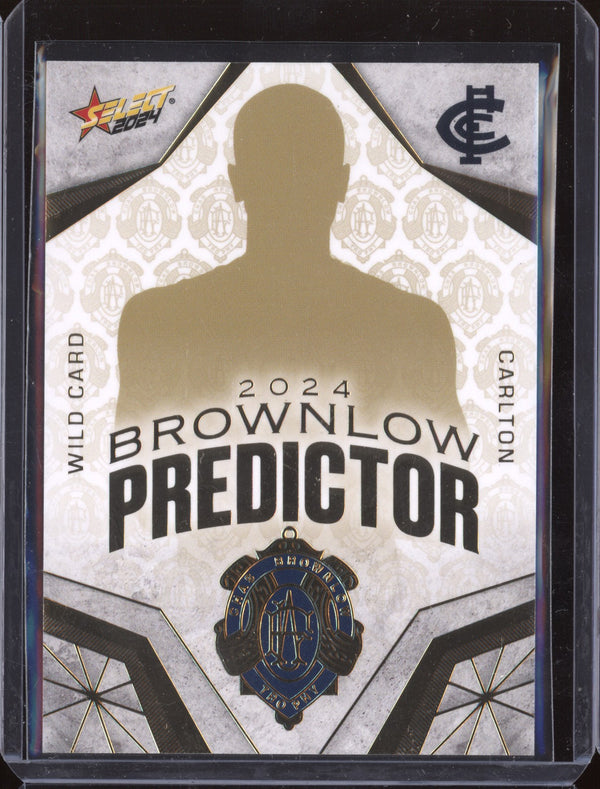 Carlton Wild Card 2024 Select Footy Stars BPG18 Brownlow Predictor Gold 296/315