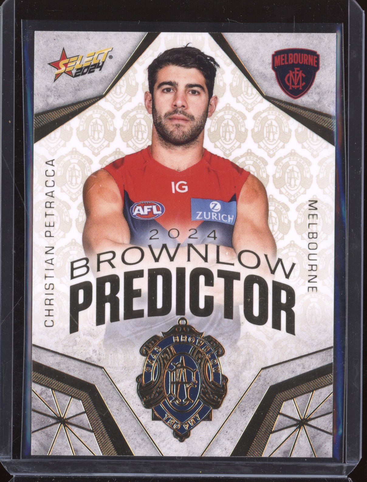 Christian Petracca 2024 Select Footy Stars BPG64 Brownlow Predictor Gold 98/315