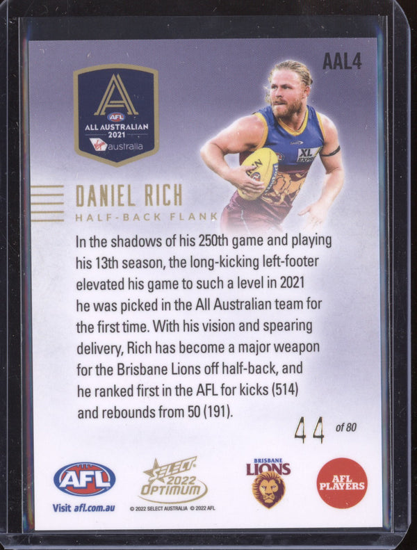 Daniel Rich 2022 Select Optimum AAL4 2021 All Australian Metal 44/80