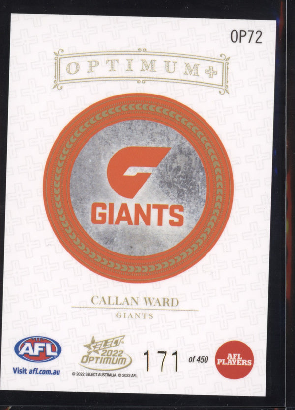 Callan Ward 2022 Select Optimum OP72 Optimum Plus 171/450