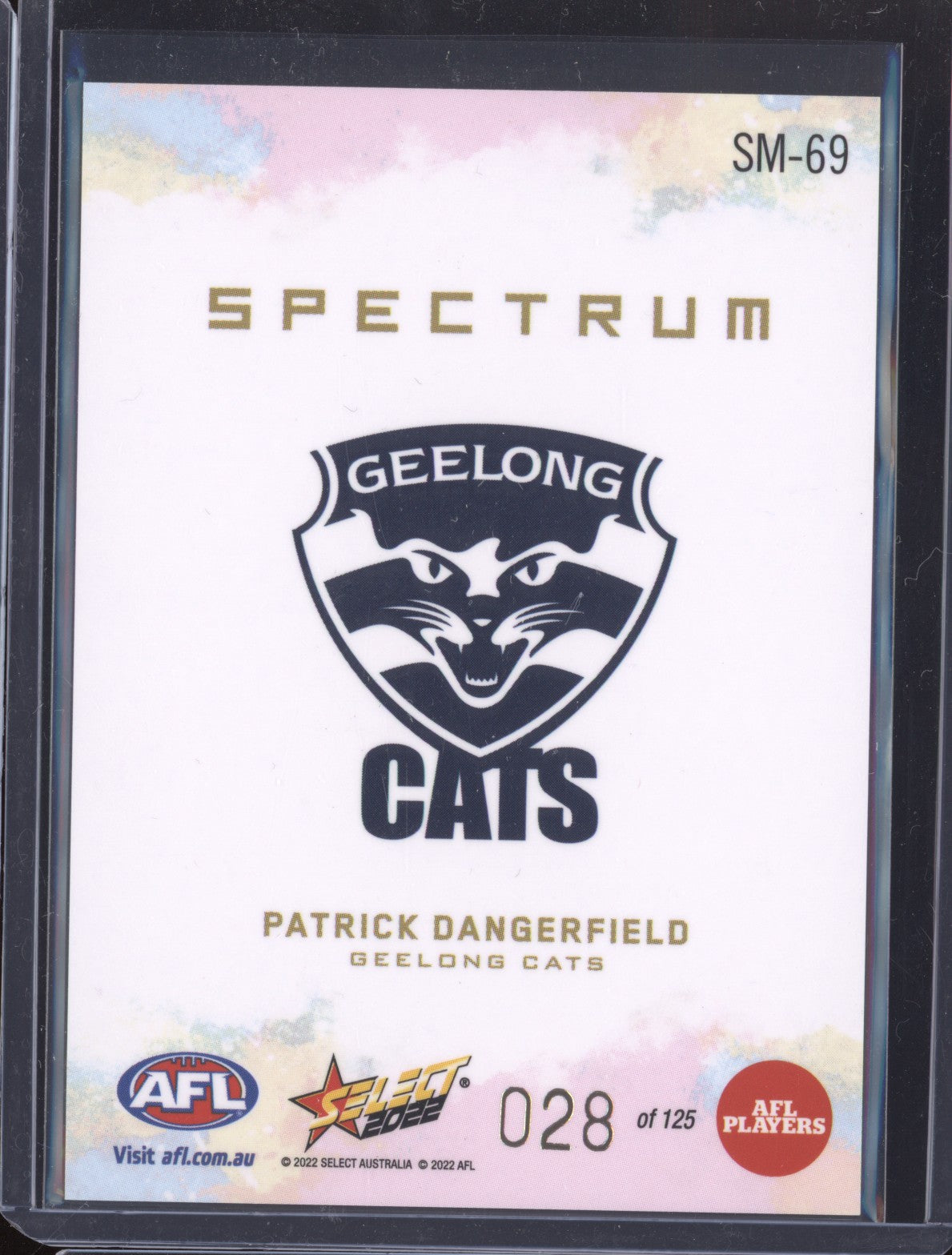 Patrick Dangerfield 2022 Select Footy Stars SM-69 Spectrum 28/125