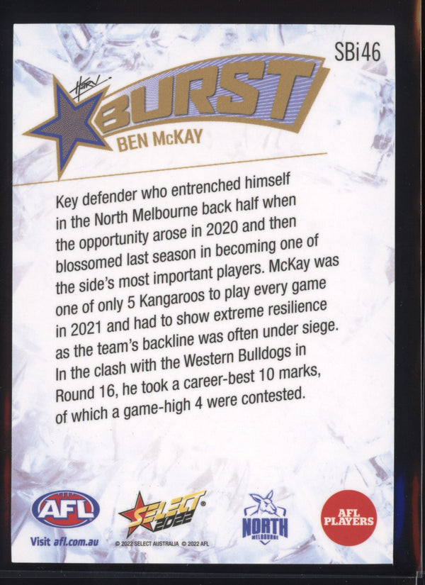 Ben McKay 2022 AFL - Select Footy Stars Starburst Ice