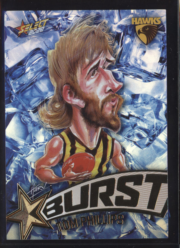 Tom Phillips 2022 AFL- Select Footy Stars Starburst Ice