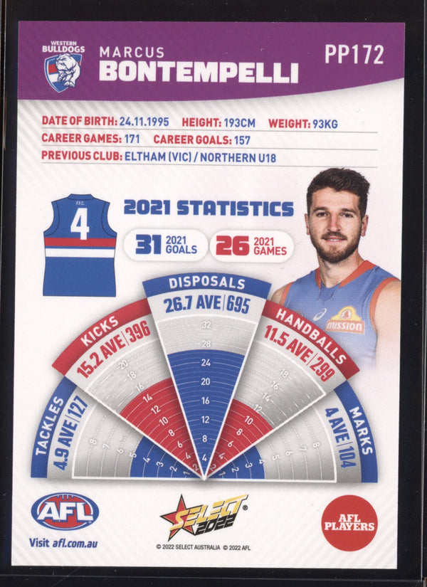 Marcus Bontempelli 2022 Select Footy Stars Common Card - Purple