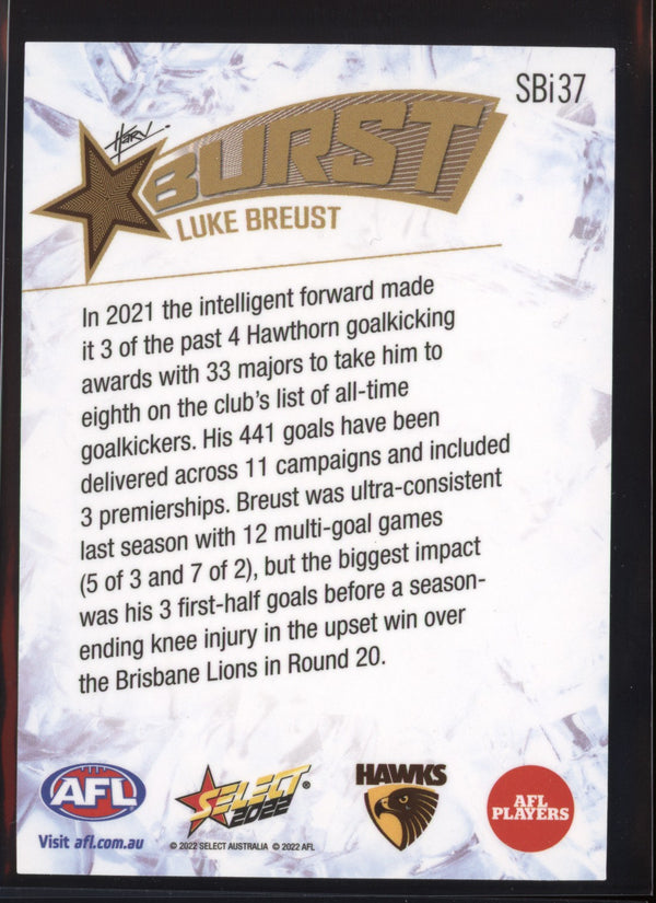 Luke Breust 2022 AFL - Select Footy Stars Starburst Ice