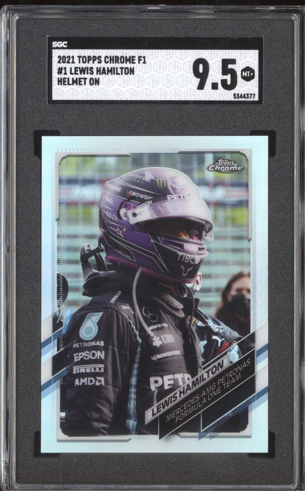 Lewis Hamilton 2021 Topps Chrome Formula One 1 SP Variation SGC 9.5