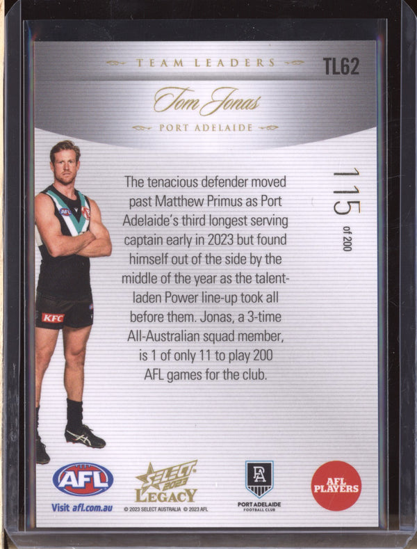 Tom Jonas 2023 Select Legacy AFL TL62 Team Leaders 115/200