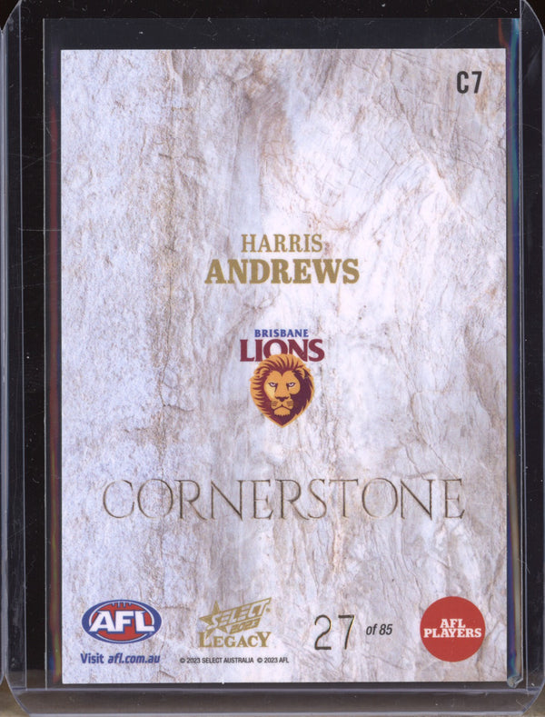 Harris Andrews 2023 Select Legacy AFL C7 Cornerstone 27/85