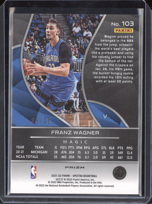 Franz Wagner 2021-22 Panini Spectra 103 Meta Variation RC 05/25