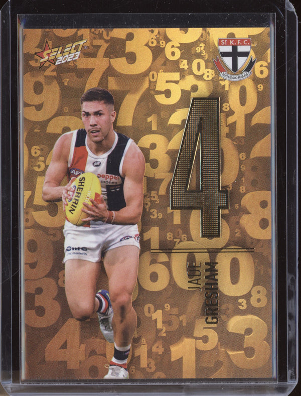 Jade Gresham 2023 Select Footy Stars N169 Numbers Gold 53/255