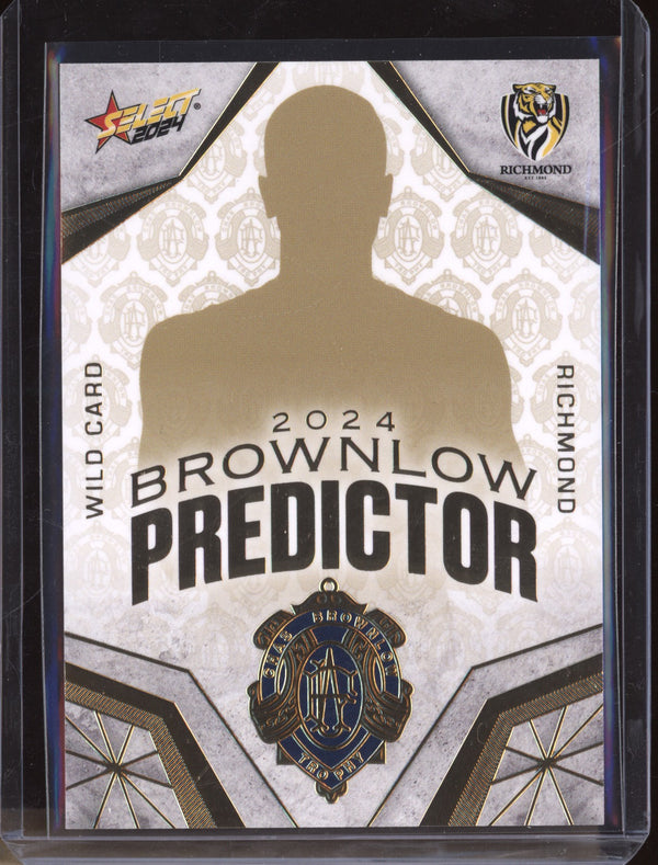 Richmond Wild Card 2024 Select Footy Stars BPG84 Brownlow Predictor Gold 299/315