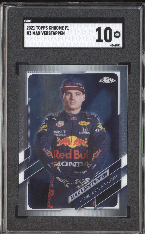 Max Verstappen 2021 Topps Chrome Formula One 3 SGC 10