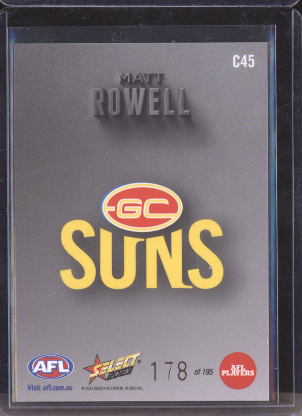 Matt Rowell 2023 Select Footy Stars C45 Carbon 178/195