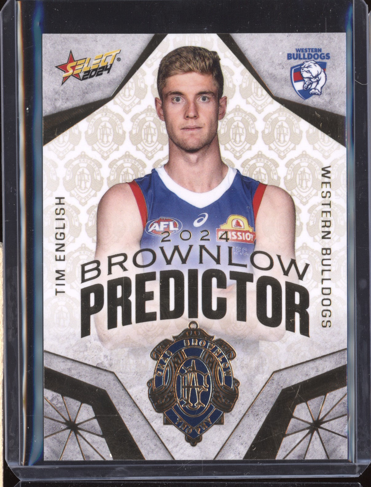 Tim English 2024 Select Footy Stars BPG104 Brownlow Predictor Gold 299/315