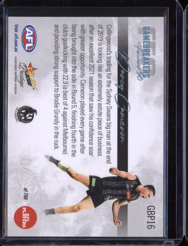 Darcy Cameron 2022 Select Prestige  Gamebreakers 42/750