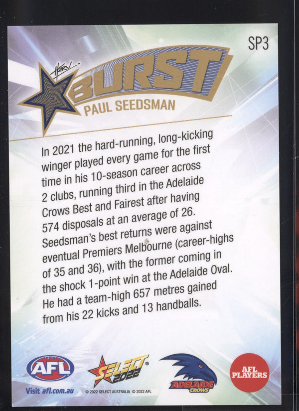 Paul Seedsman 2022 AFL- Select Footy Stars Starburst Paint