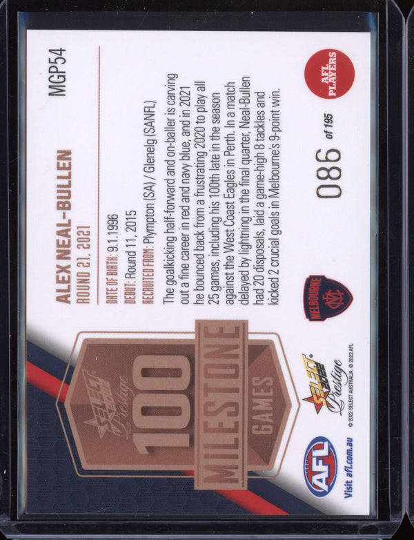 Alex Neal-Bullen 2022 Select Footy Stars Prestige AFL Milestones Games 86/195