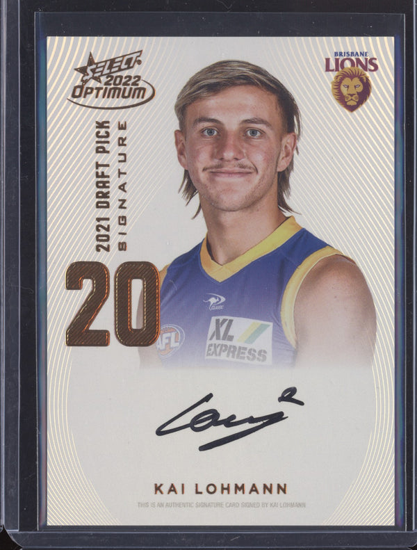 Kai Lohmann 2022 Select Optimum DPSC20 Draft Pick Signature Copper RC 119/170