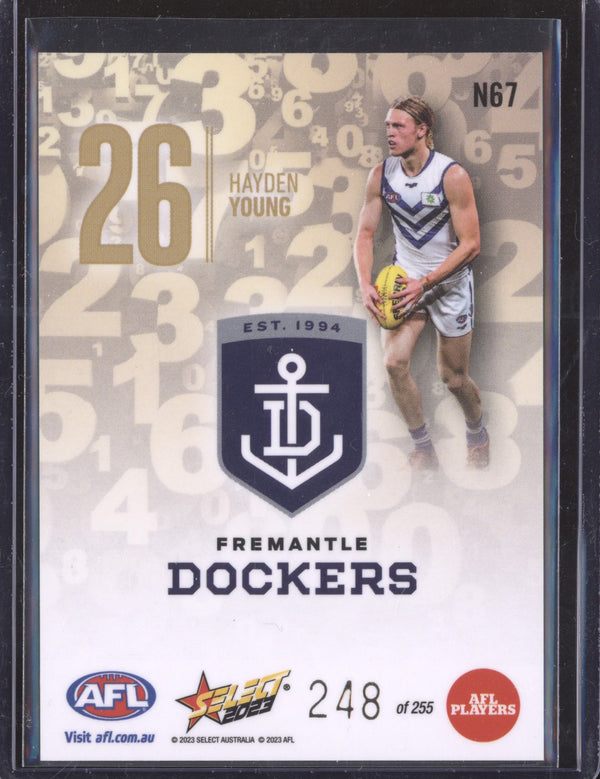 Hayden Young 2023 Select Footy Stars N67 Numbers 248/255