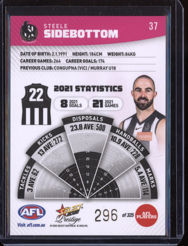 Steele Sidebottom 2022 Select Footy Stars Prestige Pink  296/325