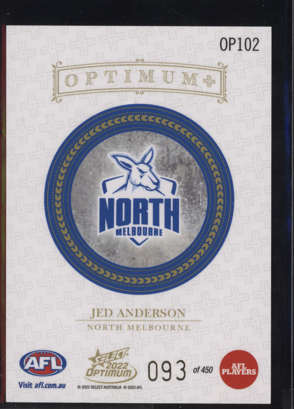 Jed Anderson 2022 Select Optimum OP102 Optimum Plus 93/450