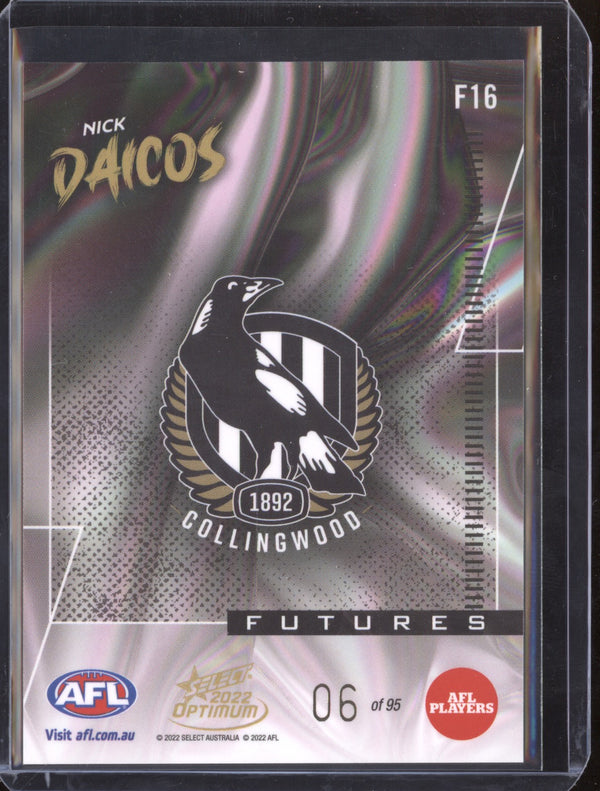 Nick Daicos 2022 Select Optimum F16 Futures - Low Number RC 06/95