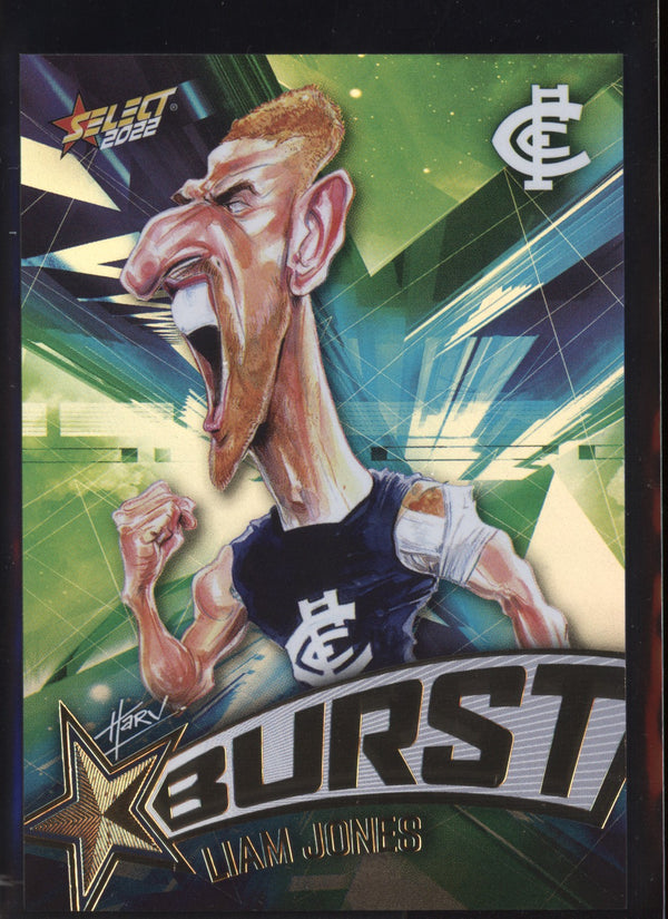 Liam Jones 2022 AFL- Select Footy Stars Starburst Paint