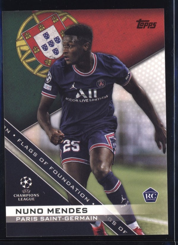 Nuno Mendez 2021/22 Topps UEFA Champions League Flags of Foundation