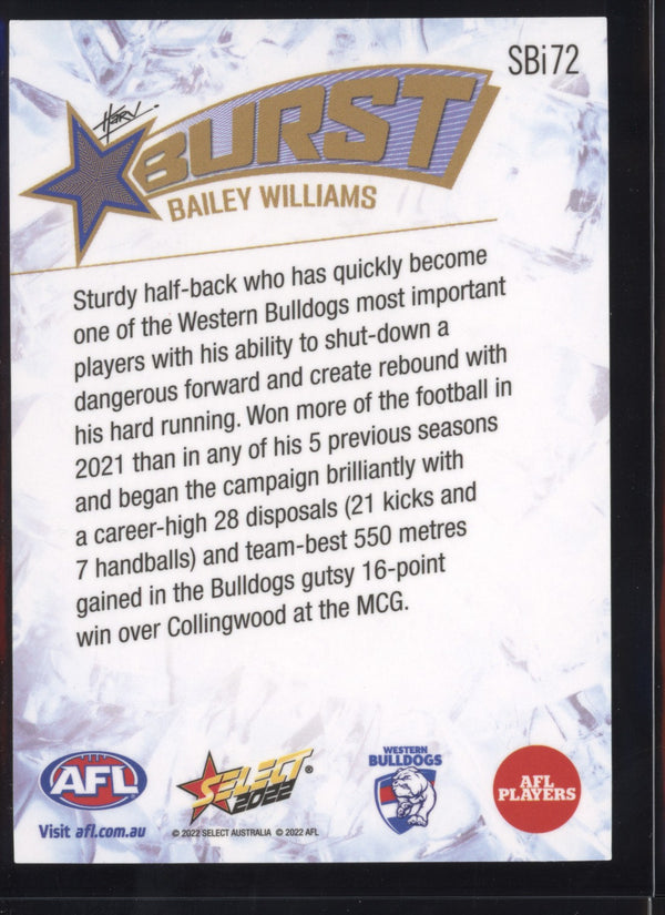 Bailey Williams 2022 AFL - Select Footy Stars Starburst Ice