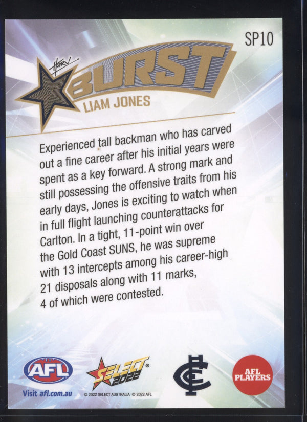 Liam Jones 2022 AFL- Select Footy Stars Starburst Paint