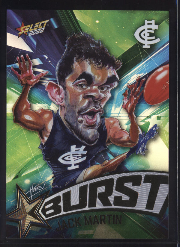 Jack Martin 2022 AFL- Select Footy Stars Starburst Paint