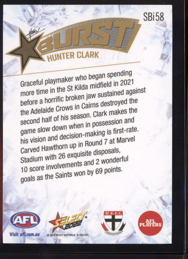 Hunter Clark 2022 AFL - Select Footy Stars Starburst Ice