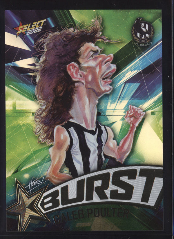 Caleb Poulter 2022 AFL- Select Footy Stars Starburst Paint