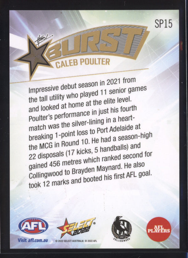 Caleb Poulter 2022 AFL- Select Footy Stars Starburst Paint