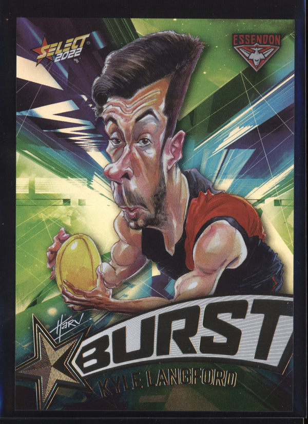 Kyle Langford 2022 AFL- Select Footy Stars Starburst Paint