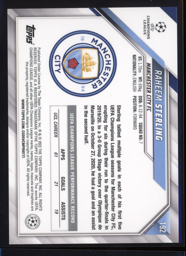 Raheem Starling 2021/22 Topps UEFA Champions League Starball