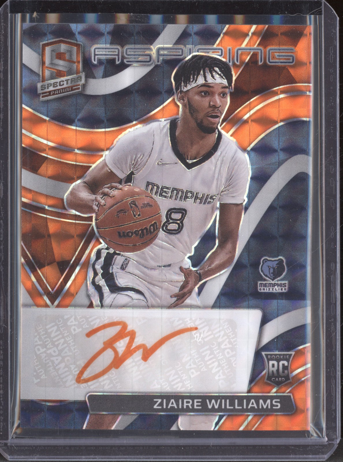 Ziaire Williams 2021-22 Panini Spectra AA-ZWL Aspiring Autograph Orange RC 10/15