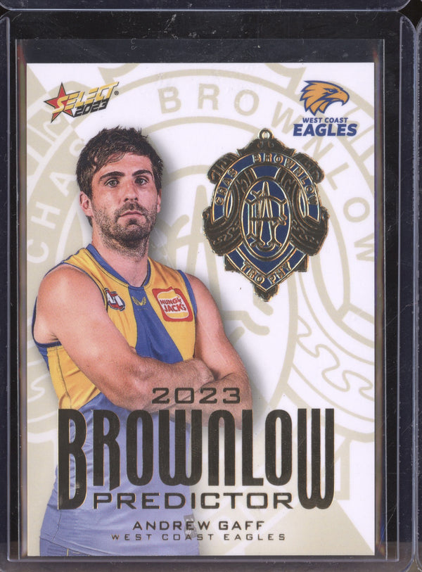 Andrew Gaff 2023 Select Footy Stars BPG81 Brownlow Predictor Gold 15/260