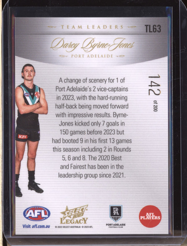 Darcy Byrne-Jones 2023 Select Legacy AFL TL63 Team Leaders 142/200