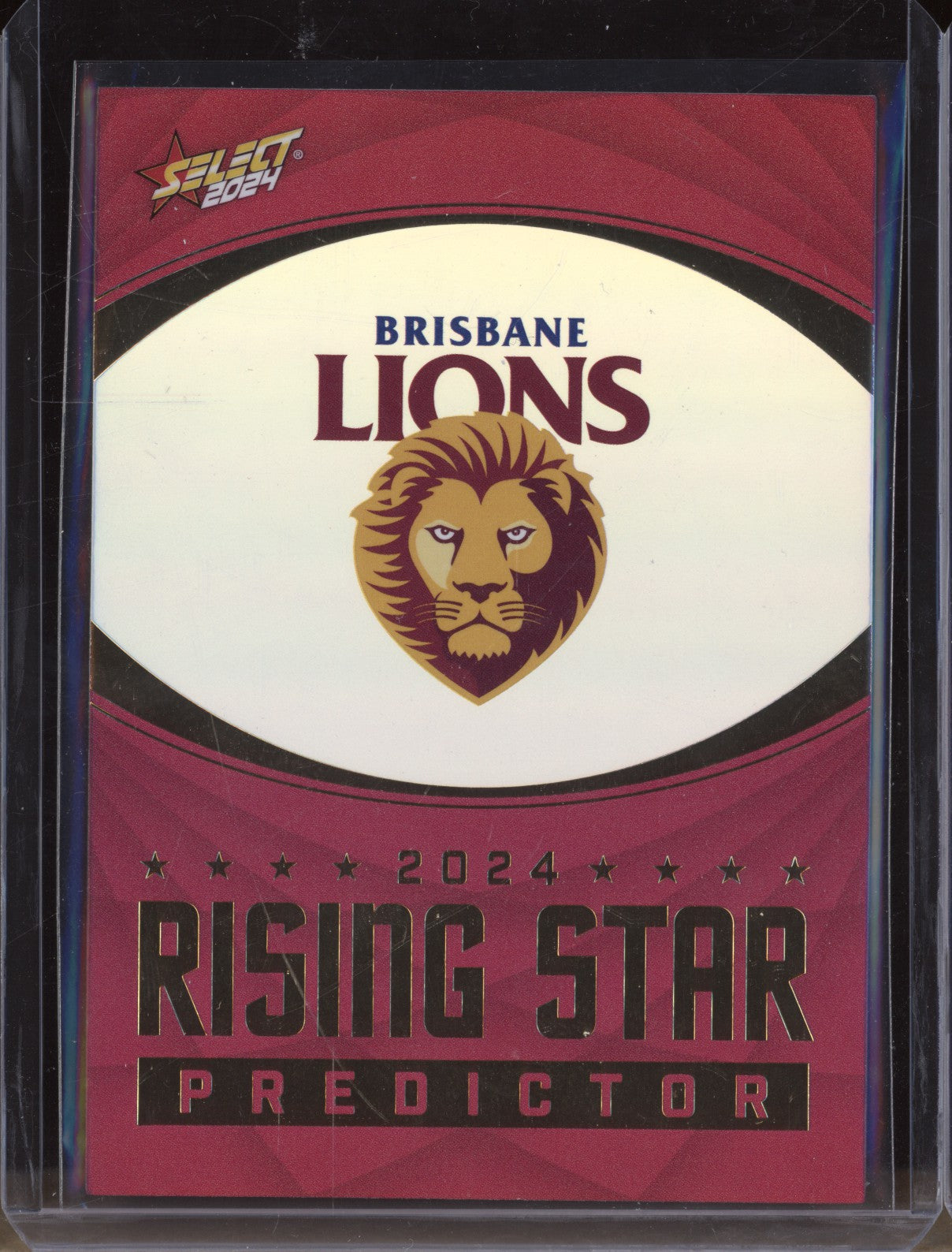 Brisbane Lions 2024 Select Footy Stars Rising Star Predictor Gold Low 004/315