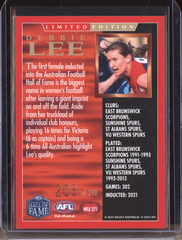 Debbie Lee 2023 Select Legacy AFL HFLE271 Hall of Fame Inductees Limited Edition 209/290