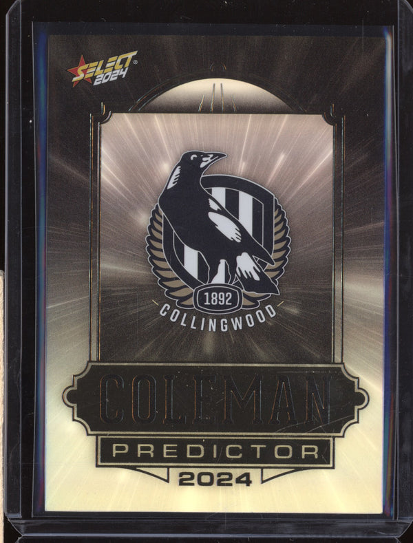 Collingwood 2024 Select Footy Stars CPG4 Coleman Predictor Gold 151/315