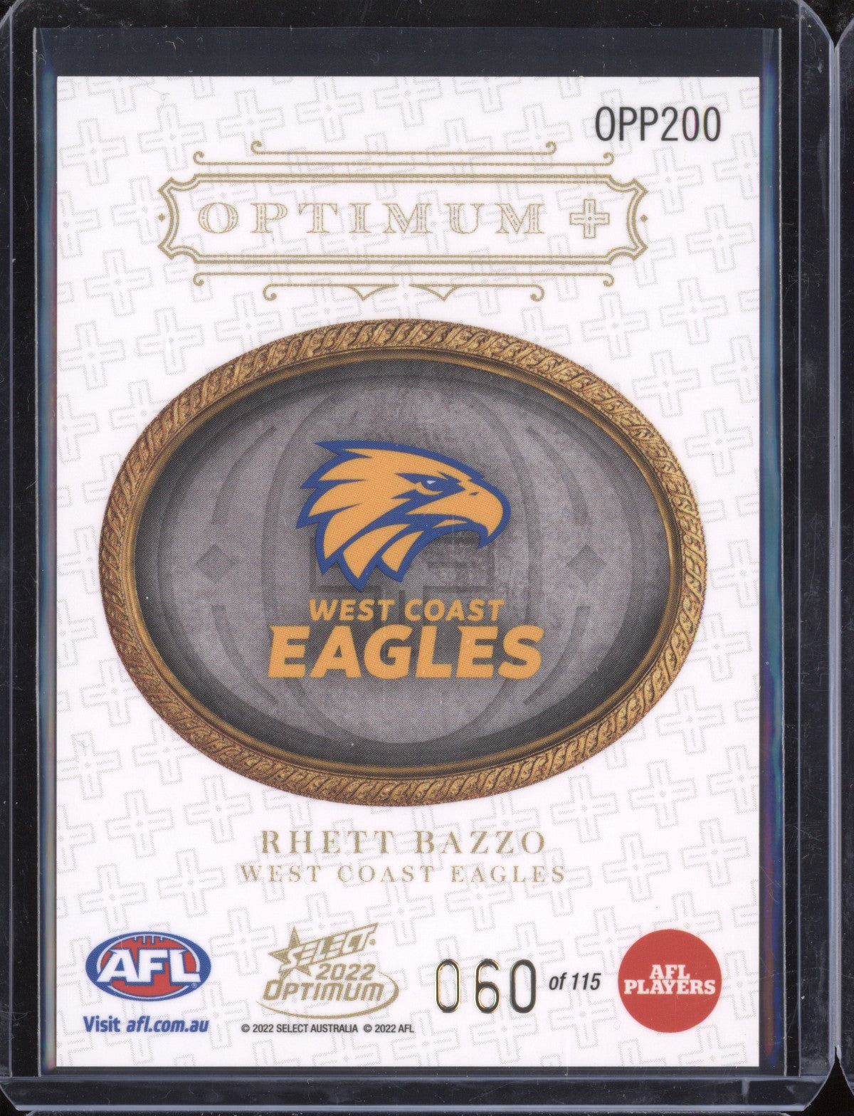 Rhett Bazzo 2022 Select Optimum OPP200 Optimum Plus Parallel RC 60/115