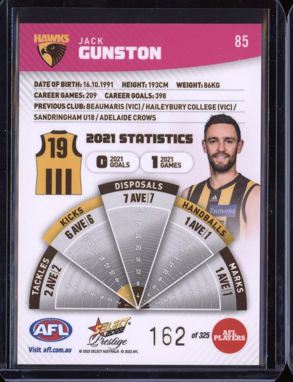 Jack Gunston 2022 Select Footy Stars Prestige Pink  162/325