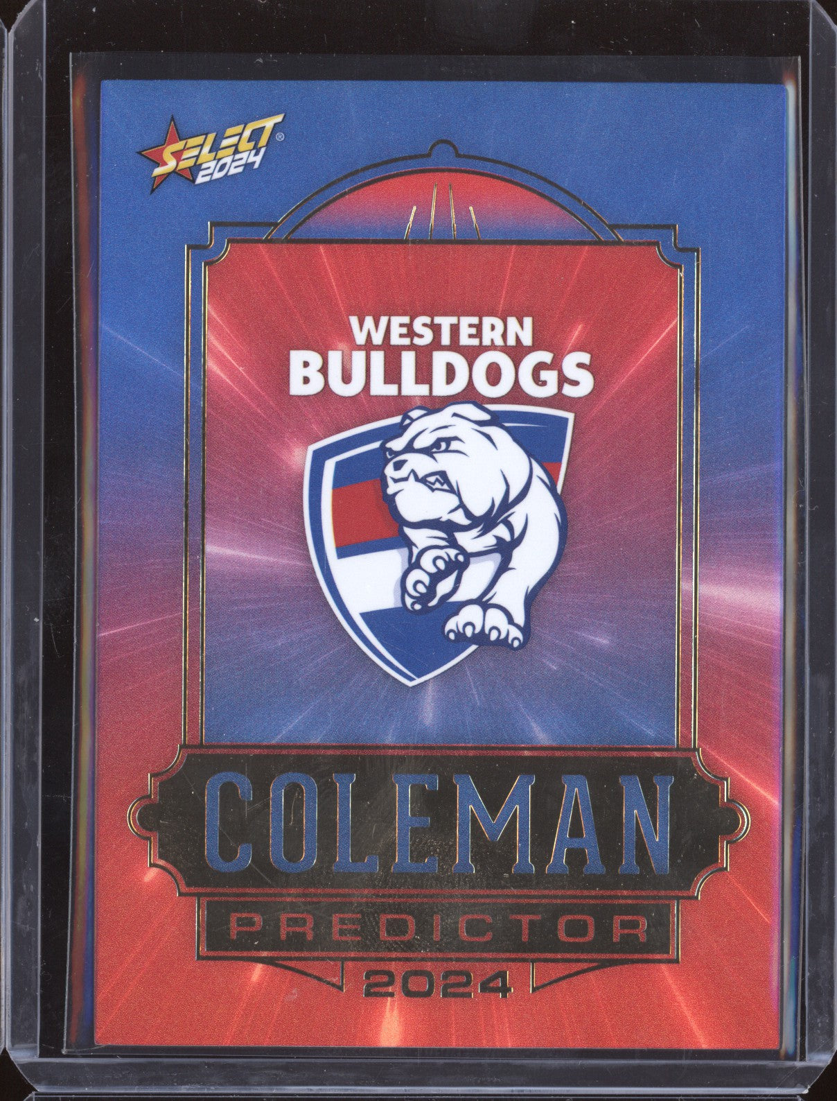 Western Bulldogs 2024 Select Footy Stars Coleman Predictor Gold Low 002/315