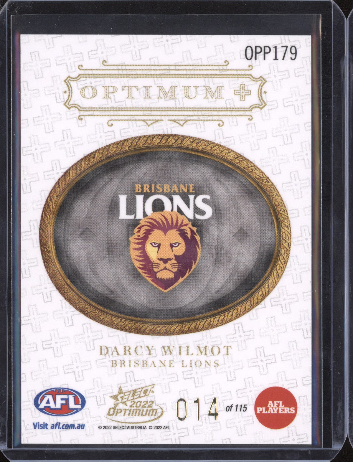 Darcy Wilmot 2022 Select Optimum OPP179 Optimum Plus Parallel RC 14/115